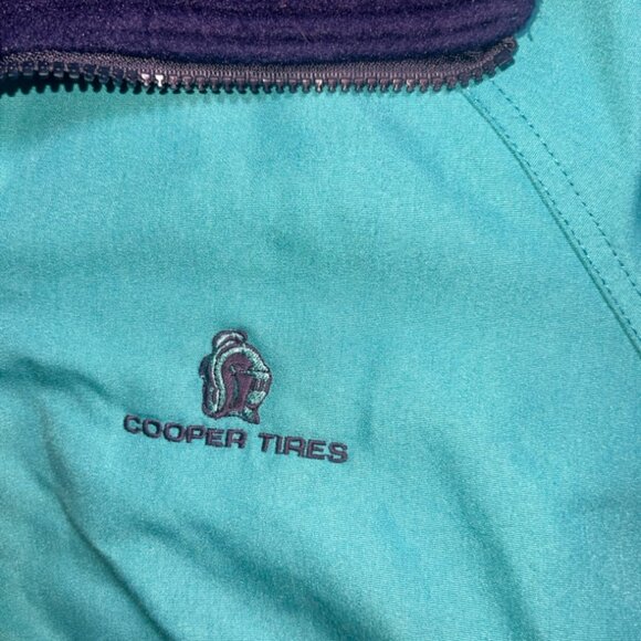 Cooper Tire Sportsmaster Polar Fleece‎ Jacket Teal/Navy Fleece Lined  Sz M (AA3) - Picture 4 of 7